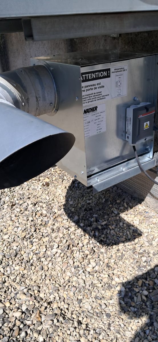 Caisson d’extraction VMC installé par AMB Services en Seine-et-Marne 77